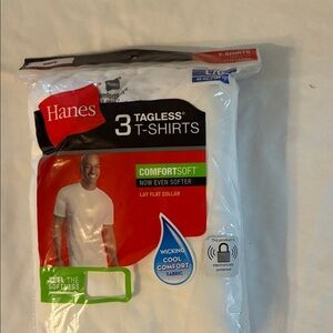 Hanes White Tagless ComfortSoft T-Shirts